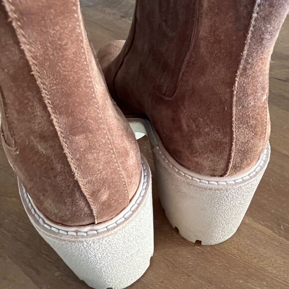 Gianni Bini Ryker Brown Suede Heeled Boots Size 10M Chunky Platform‎ Block Heel - Picture 8 of 11